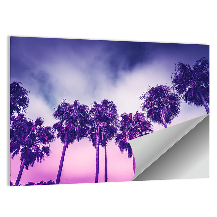 Venice Beach Palm Silhouettes Wall Art as a poster print