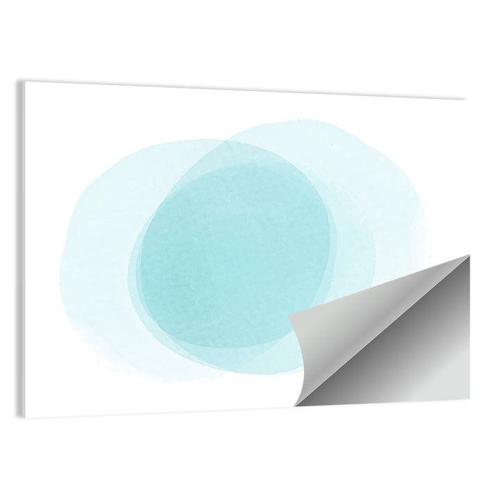 Translucent Blue Circles Wall Art as a poster print