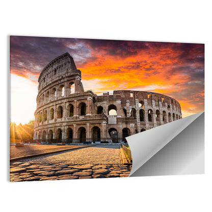 Sunrise Over the Colosseum Wall Art