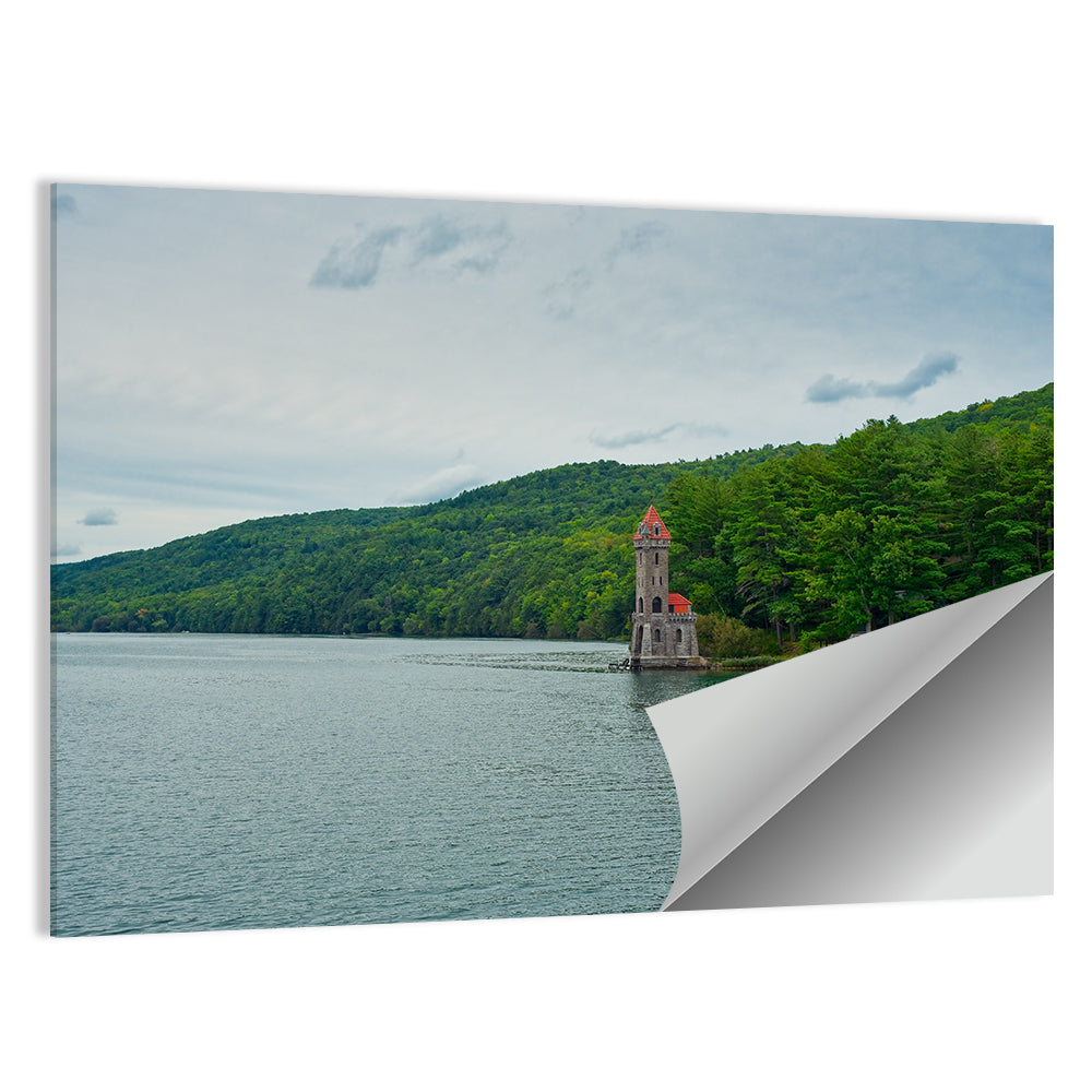 Otsego Lake View with Stone Tower Wall Art