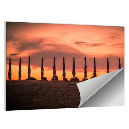 Shaman Pillars at Dusk Wall Art