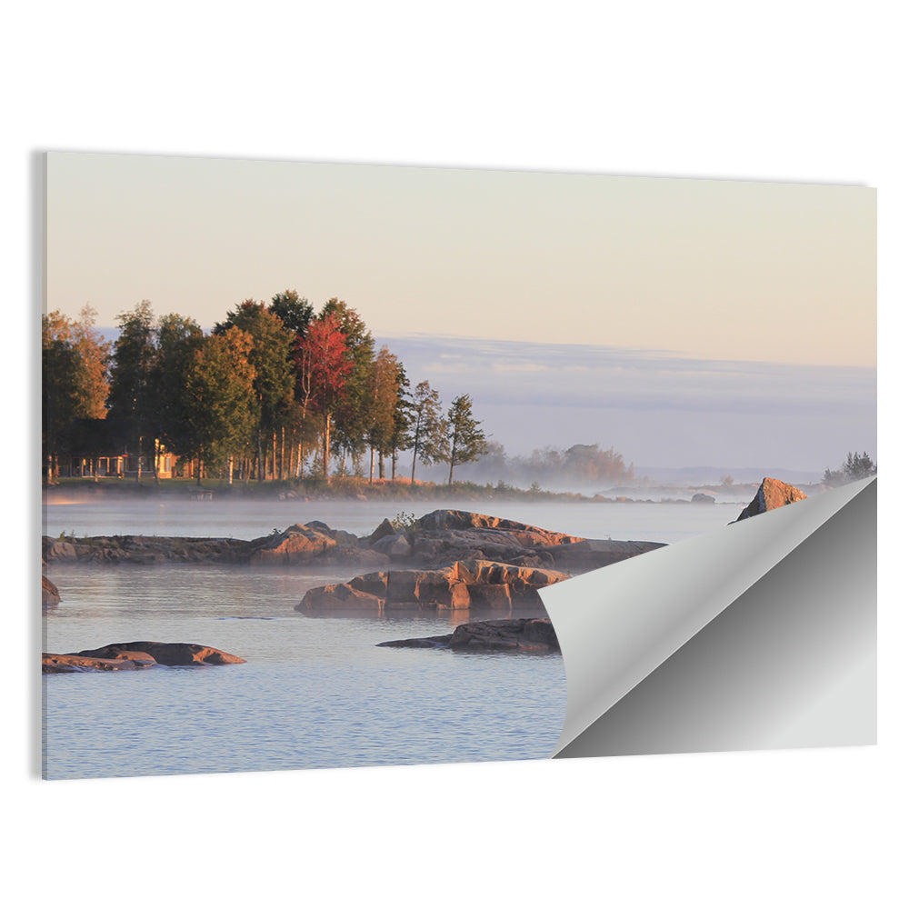 Lake Vanern Misty Shoreline Wall Art