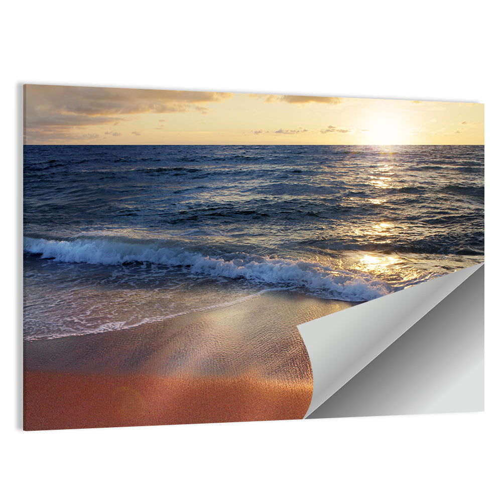 Sunset Surf on Wet Sand Wall Art