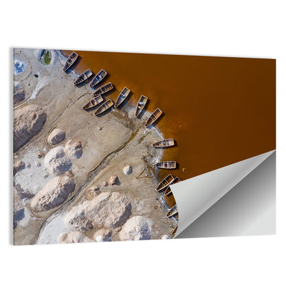 Salt Piles at Lake Retba Wall Art