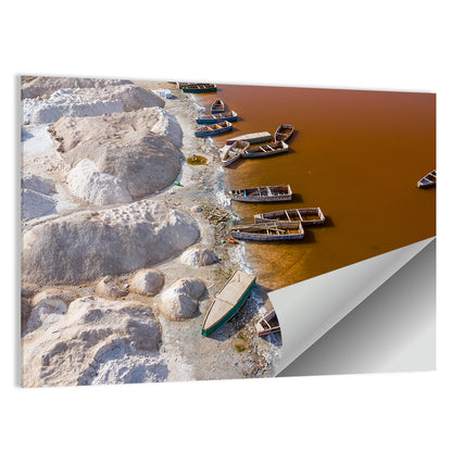 Lac Rose Boats and Salt Mounds Wall Art