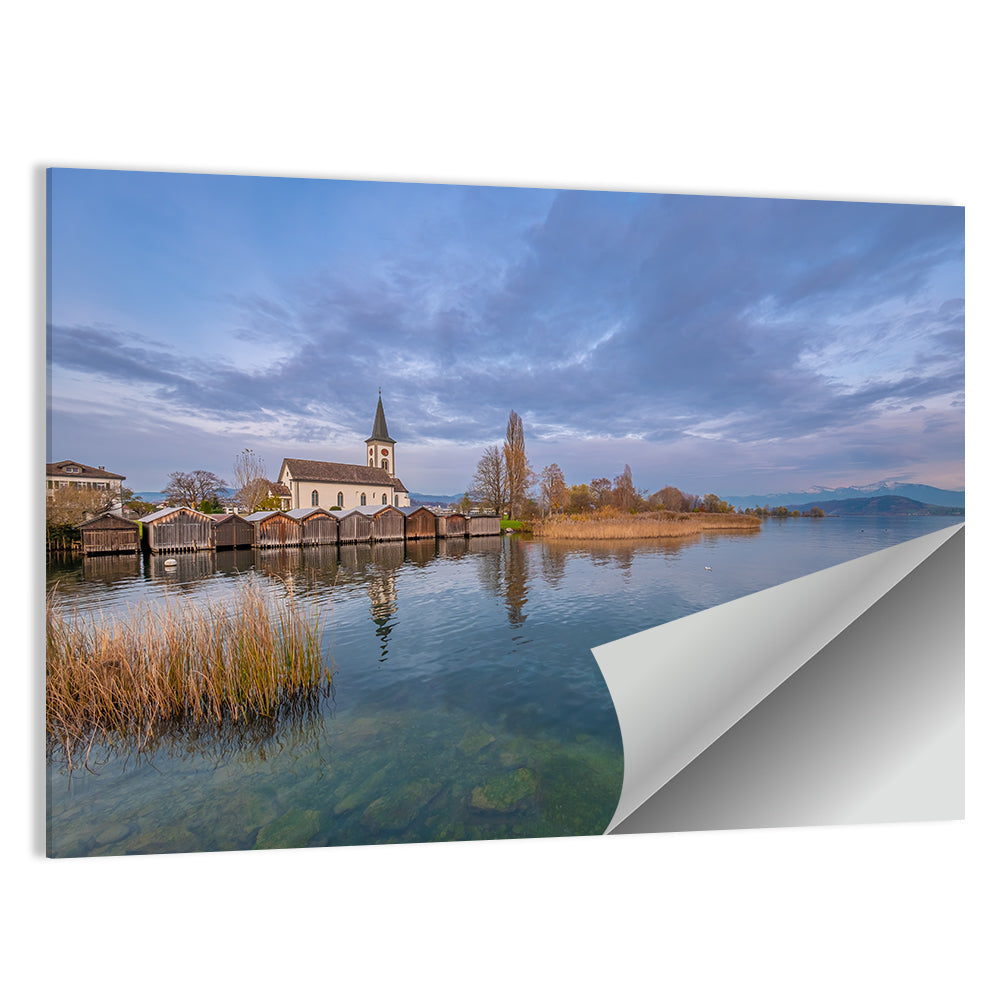 Busskirch Church on Lake Obersee Wall Art
