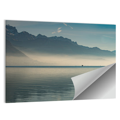 Lake Annecy Misty Mountains Wall Art