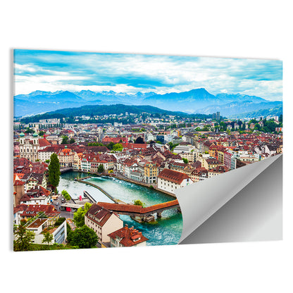 Lucerne Chapel Bridge View Wall Art
