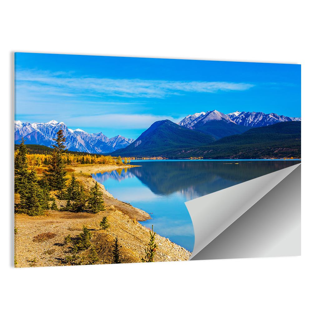 Abraham Lake Turquoise Reflection Wall Art