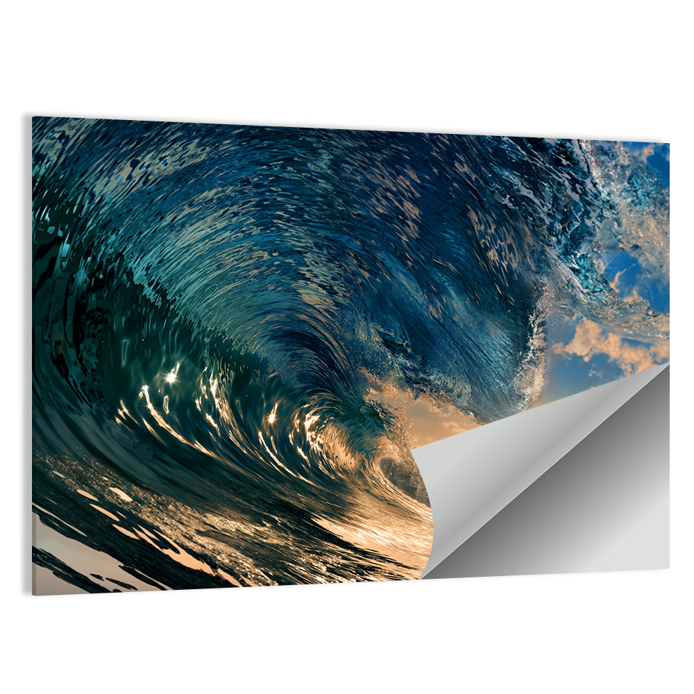 Sunset Barrel Wave Wall Art