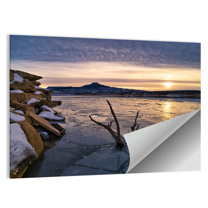 Lake Abiquiu Winter Sunset Wall Art