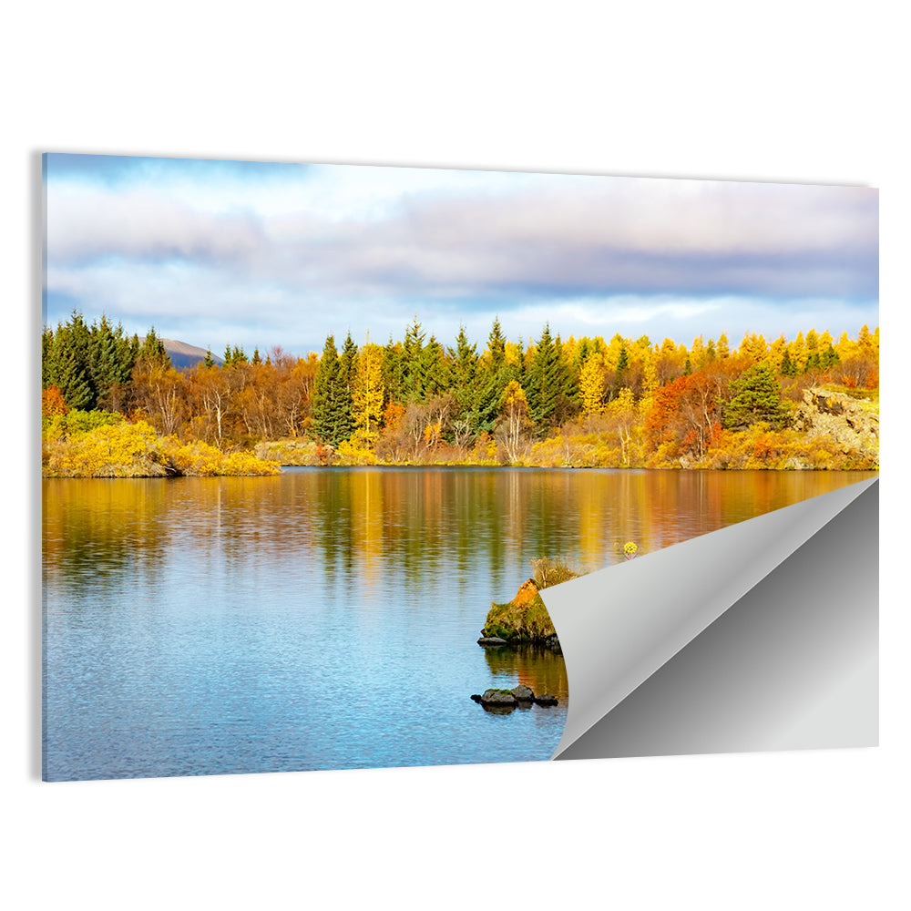 Autumn at Lake Myvatn Wall Art