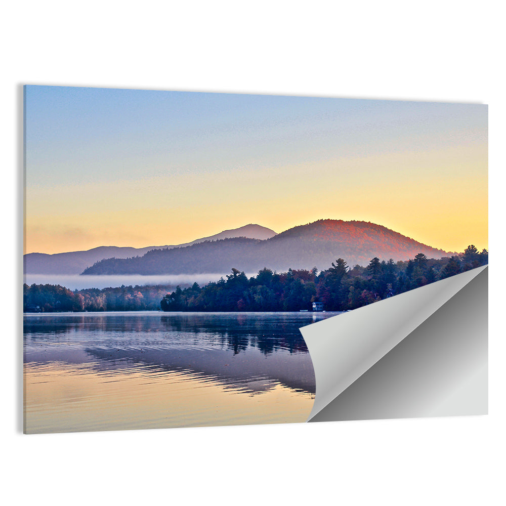 Lake Placid Dock at Dawn Wall Art