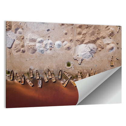 Lake Retba Aerial View Wall Art