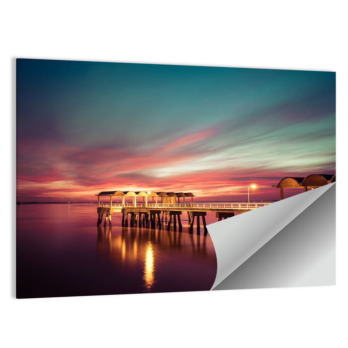 Jekyll Island Pier at Dusk Wall Art as a poster print