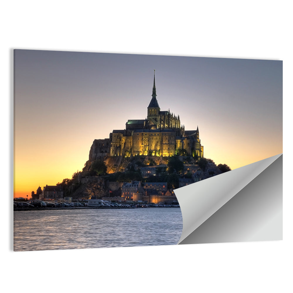 Mont Saint-michel at Dusk Wall Art