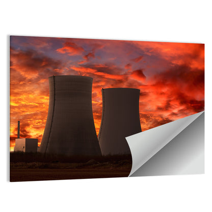 Cooling Towers at Sunset Wall Art