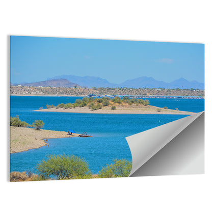 Lake Pleasant Shoreline with Boat Wall Art