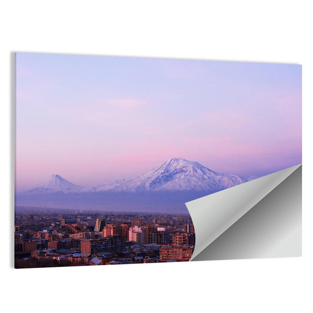 Mount Ararat at Dusk Over Yerevan Wall Art