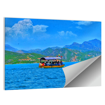 Khanpur Dam Boat Landscape Wall Art