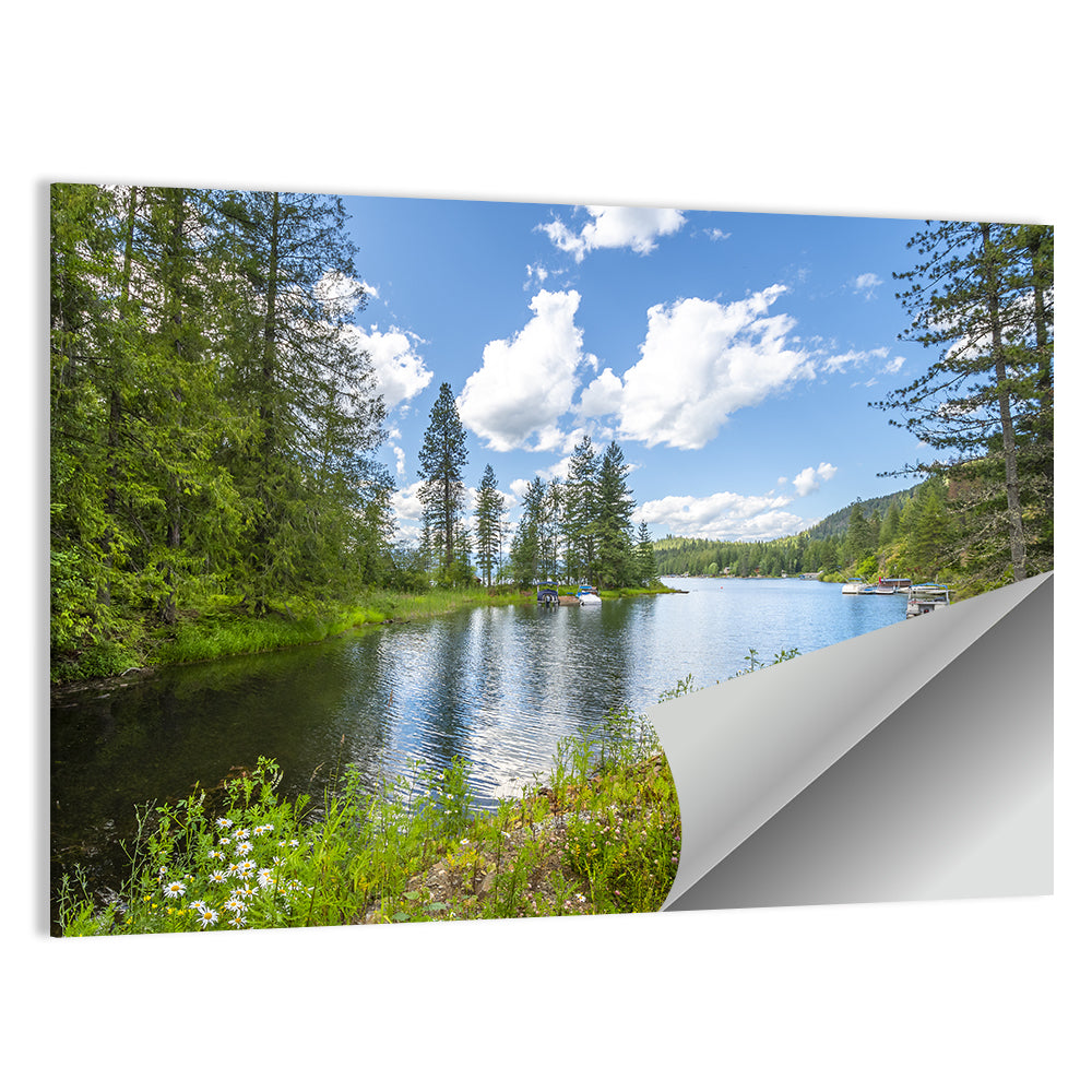 Lake Pend Oreille Wildflower View Wall Art