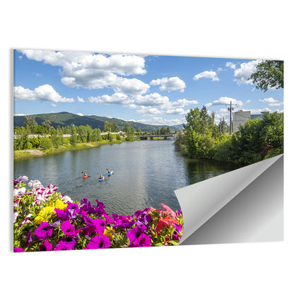 Sand Creek River with Petunias Wall Art