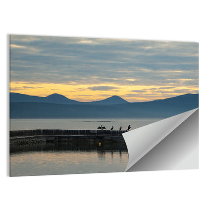 Lake Vrana Pier at Sunset Wall Art