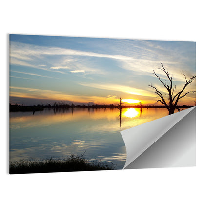 Murray River Sunset Reflection Wall Art