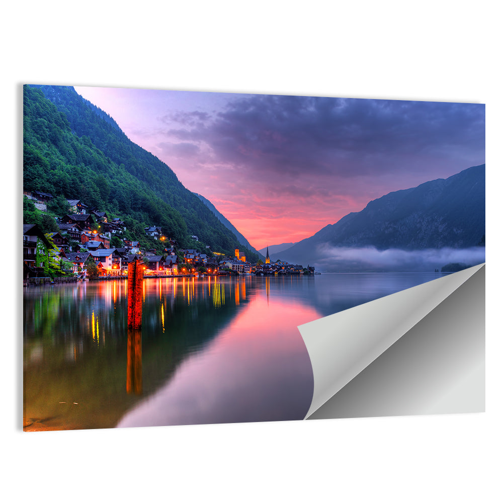 Hallstatt Mountain Village Wall Art