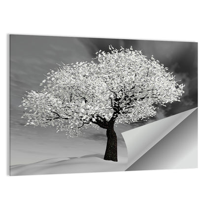 Cherry Tree In Winter Wall Art