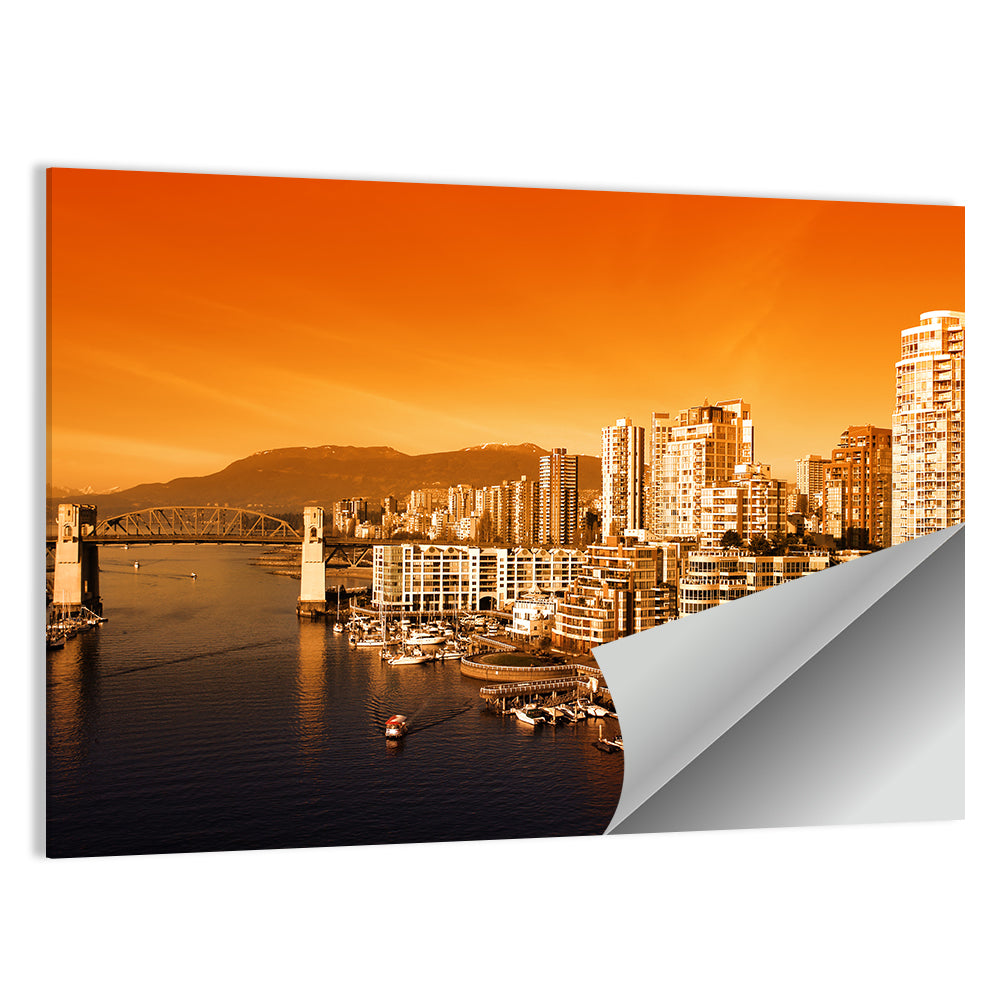 Vancouver Sunset Skyline Wall Art