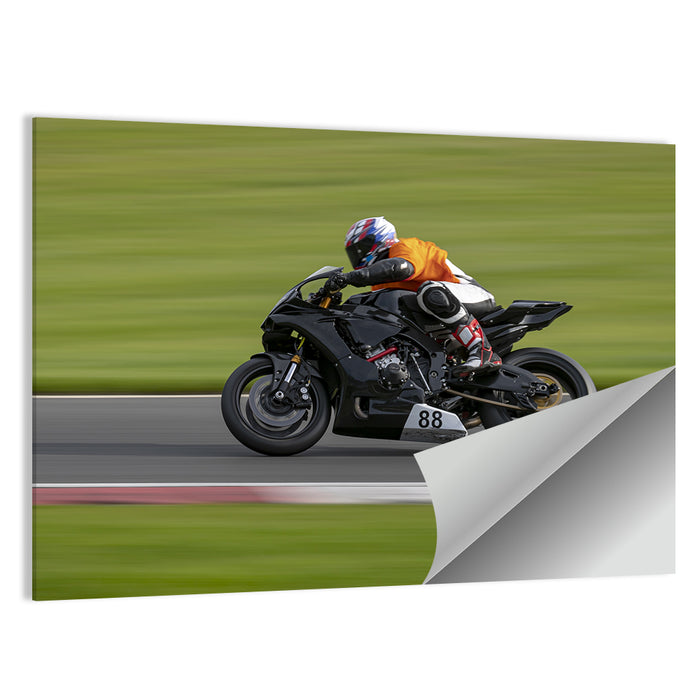 Motorcycle Racer No. 88 Wall Art as a poster print
