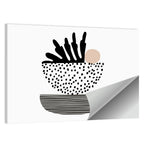 Palm Leaf with Stacked Bowls Wall Art