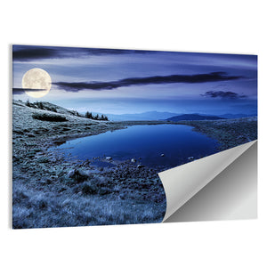 Mountain Lake at Night Wall Art