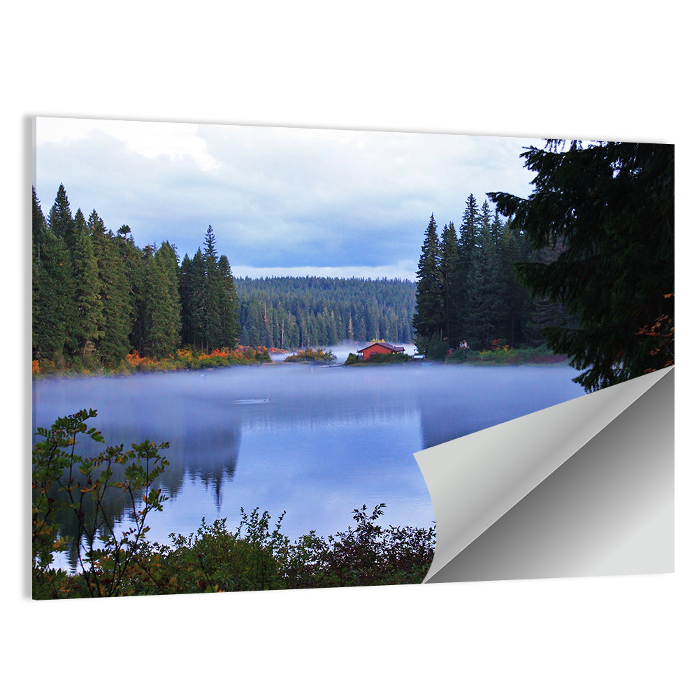Lynn County Lake Cabin Reflection Wall Art