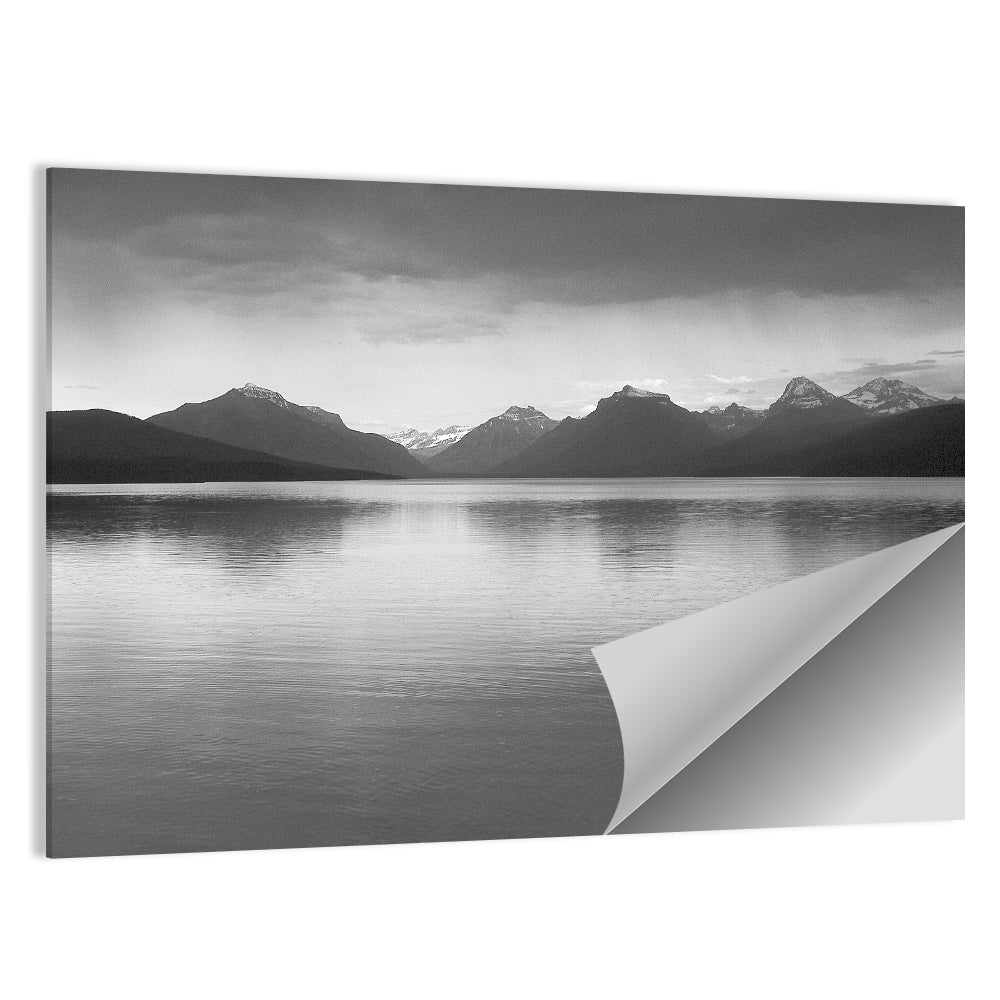 Lake Mcdonald Monochrome Reflection Wall Art