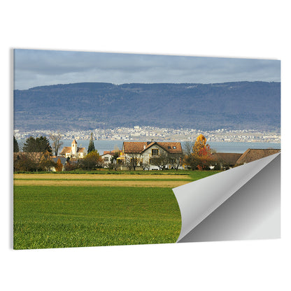 Lake Neuchatel Countryside View Wall Art