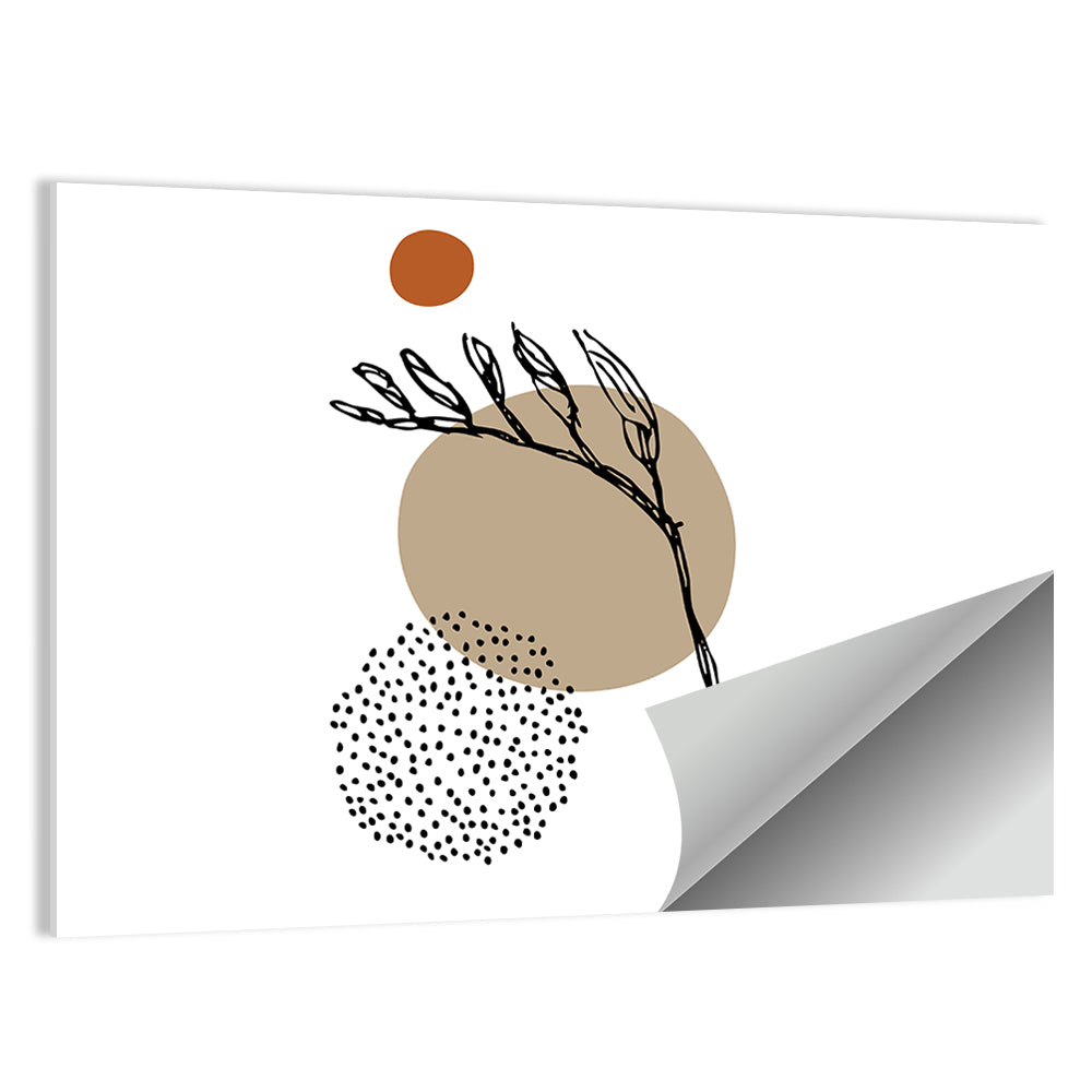 Terracotta Botanical Abstract Wall Art
