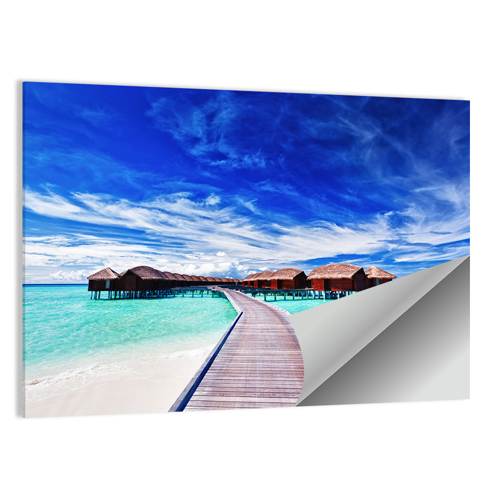 Maldives Overwater Bungalows Wall Art