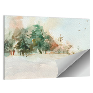 Winter Forest Abstract Wall Art