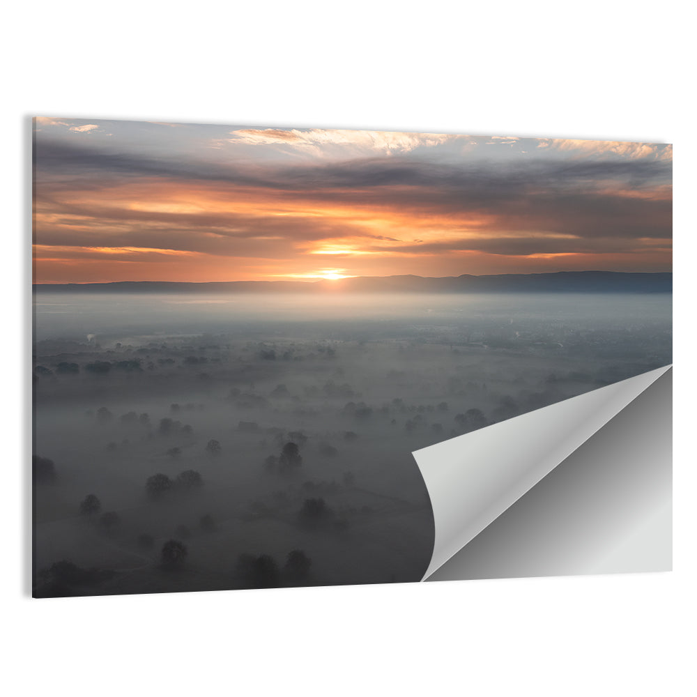 Rhine Plain Sunrise Wall Art