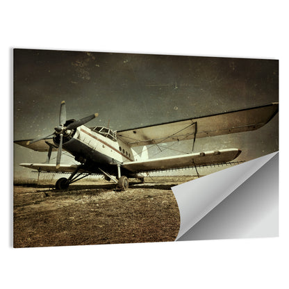 Vintage Military Biplane Wall Art