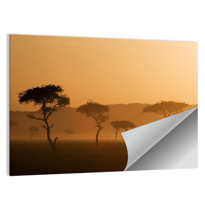 Massai Mara Morning Mist Wall Art as a poster print