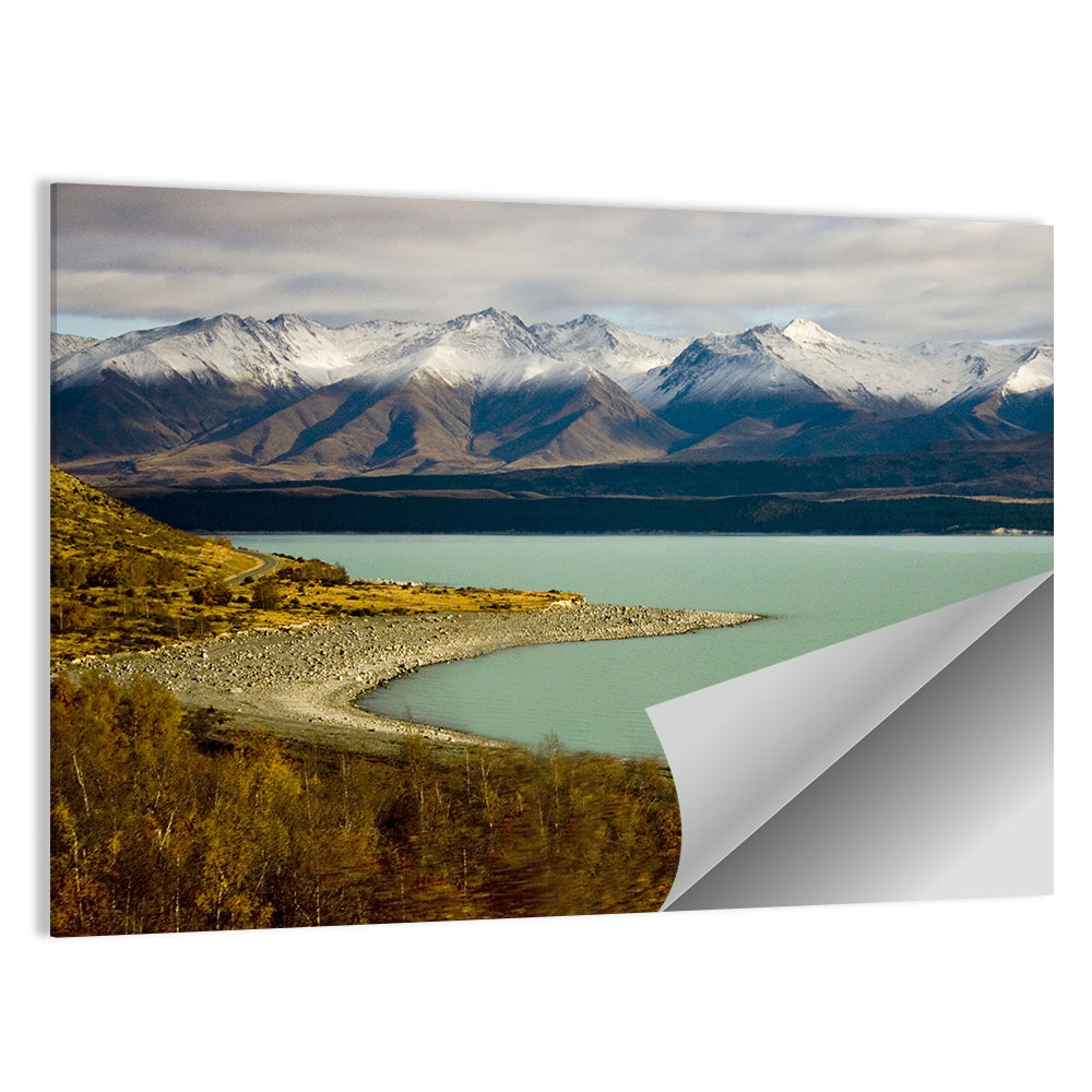 Lake Pukaki Autumn Shoreline Wall Art