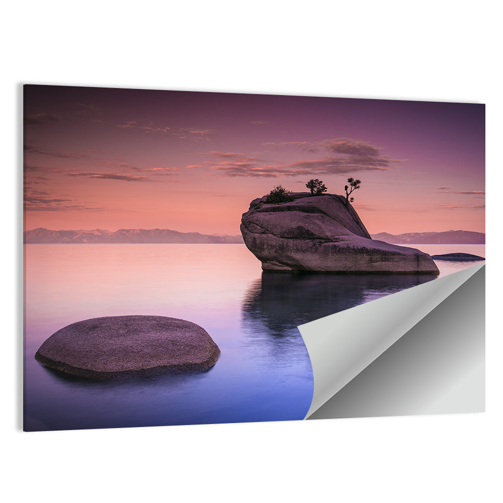 Bonsai Rock Sunrise Lake Tahoe Wall Art