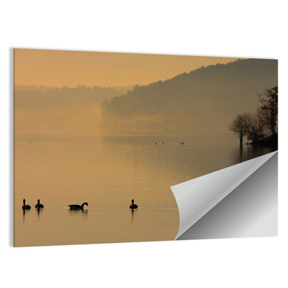 Lake Degray Geese Silhouette Wall Art