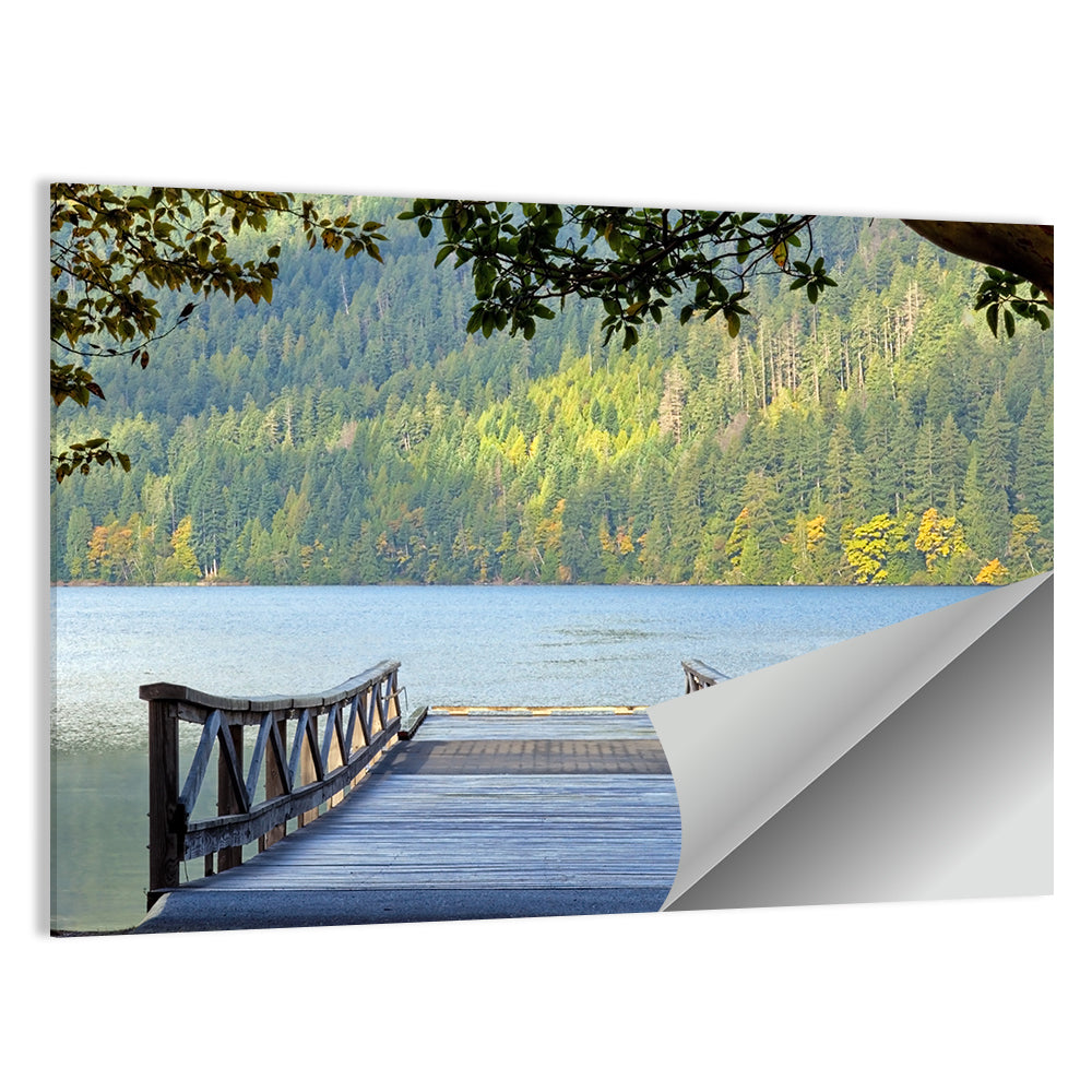 Lake Crescent Dock Perspective Wall Art