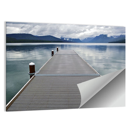 Lake Mcdonald Wooden Dock Wall Art