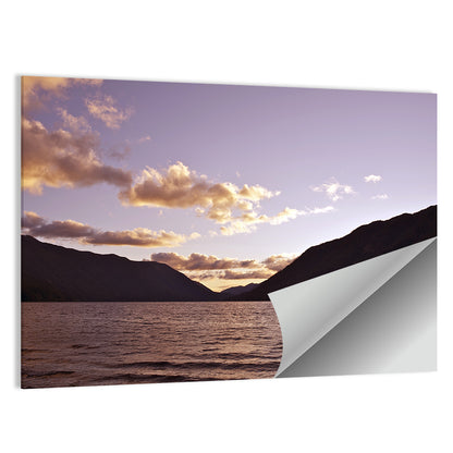 Purple Sunset Over Lake Crescent Wall Art