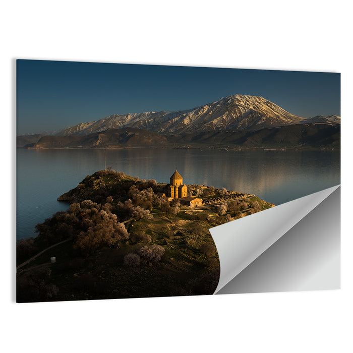 Akdamar Cathedral on Lake Van Wall Art as a poster print